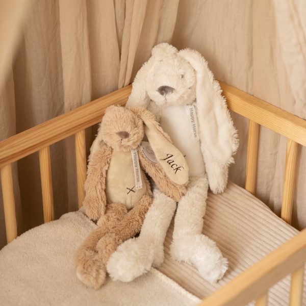 Happy Horse knuffel met naam in het beige en wit